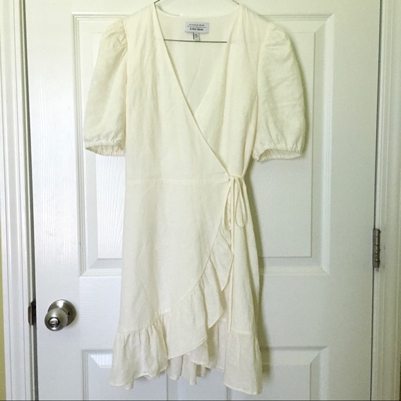 Other Stories Puff Sleeve Linen Wrap 